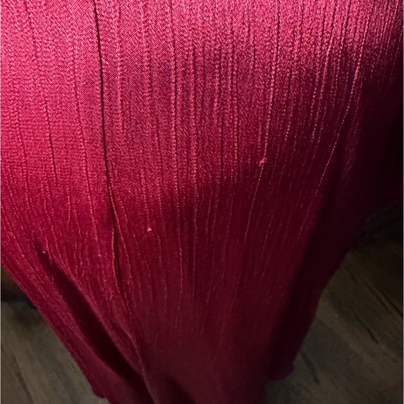 GUC Nine West Long Sleeve High Low Wrap Dress Size XL Bright Magenta - Picture 14 of 14